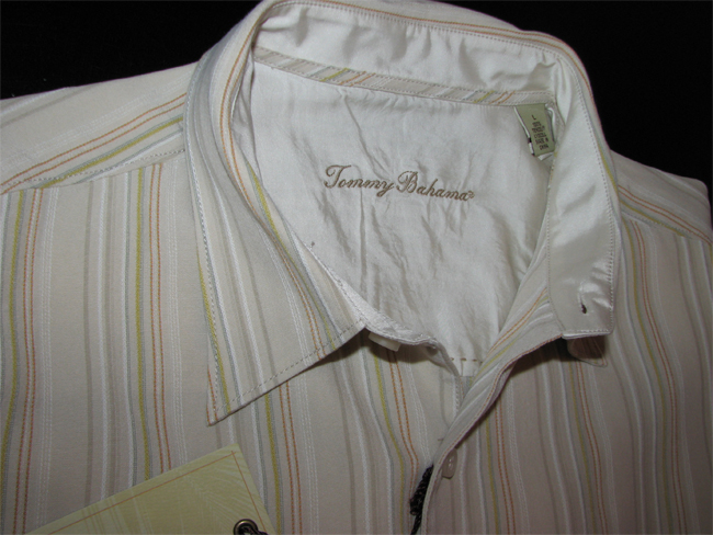  Tommy Bahama Rider Stripe Shirt NWT L NEW